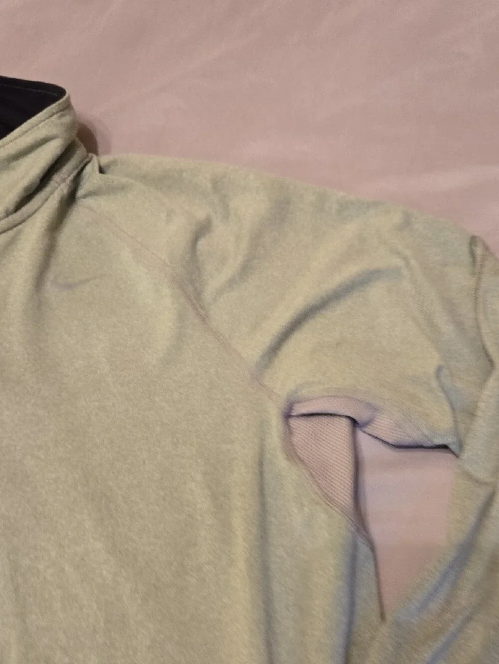 Nike Men's Light Green Quarter-Zip Shirt Jacket